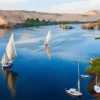 Panoramic view of Aswan and the Nile