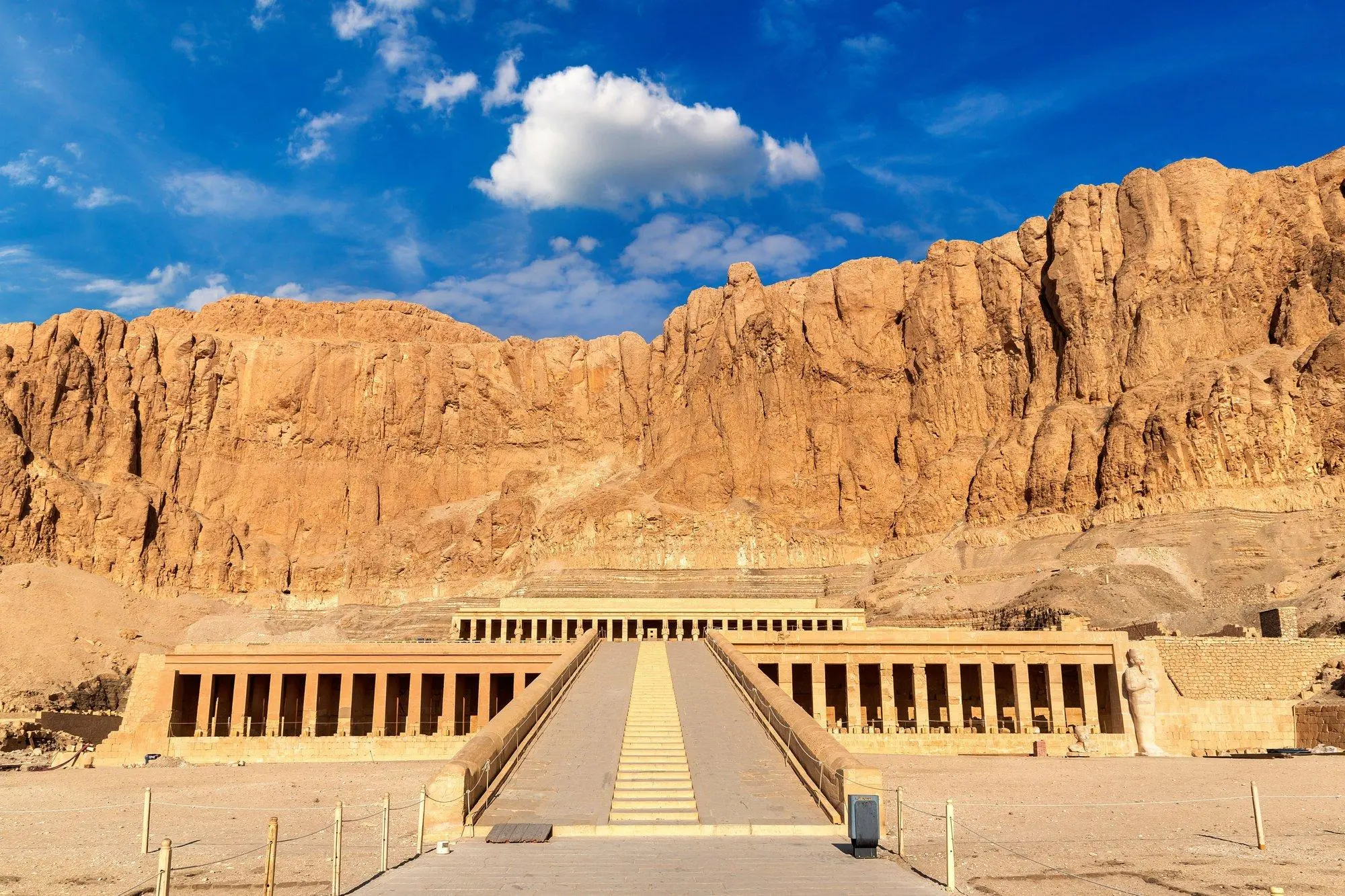 The Mortuary Temple of Queen Hatshepsut at Deir el-Bahari in Luxor.