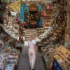 Traditional shops and streets at Khan El Khalili Bazaar