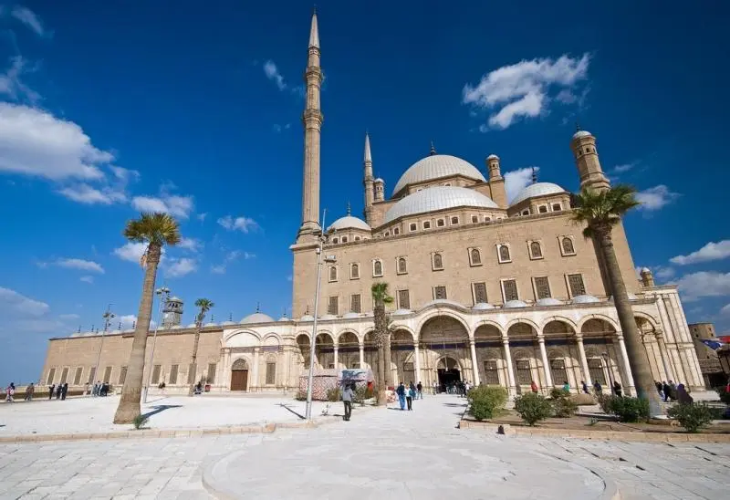 Mosque of Muhammad Ali (Alabaster Mosque) inside the Salah El-Din Citadel in Old Cairo, Egypt.