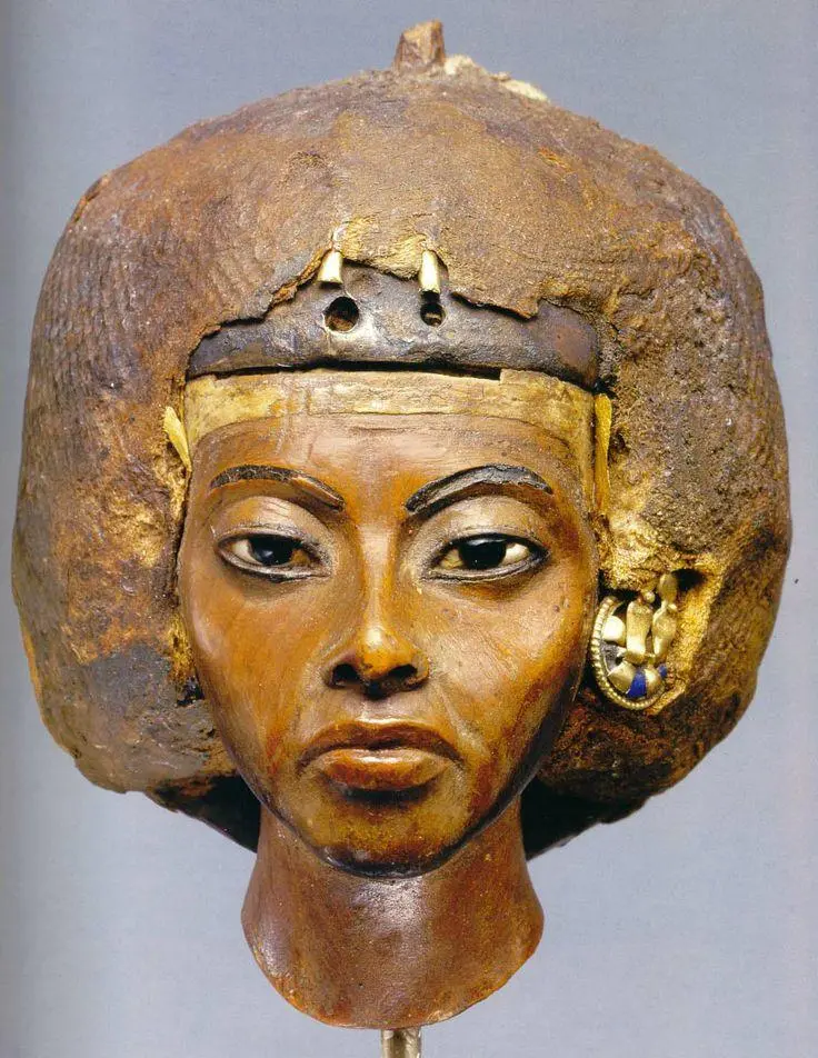 Queen Tiye, the influential Great Royal Wife of Amenhotep III and one of Ancient Egypt's most powerful queens.